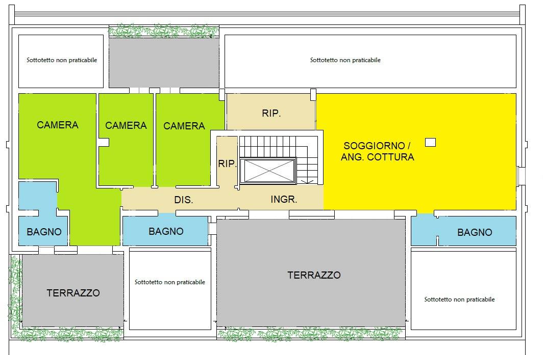 Attico in vendita a Piacenza, Belvedere