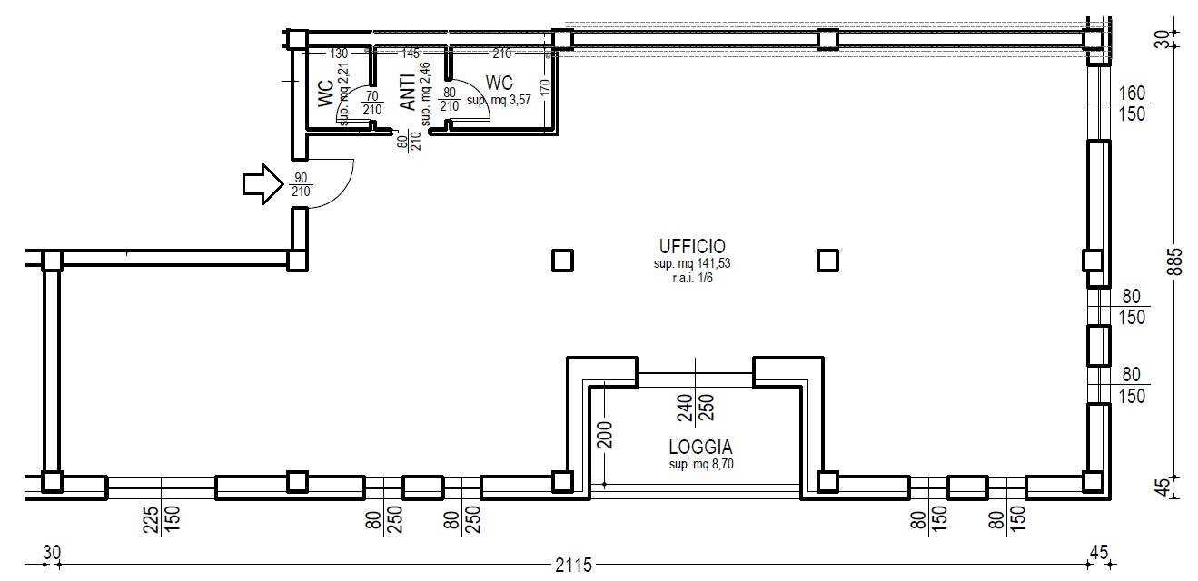 Studio/Ufficio in vendita a Piacenza, Zona stadio