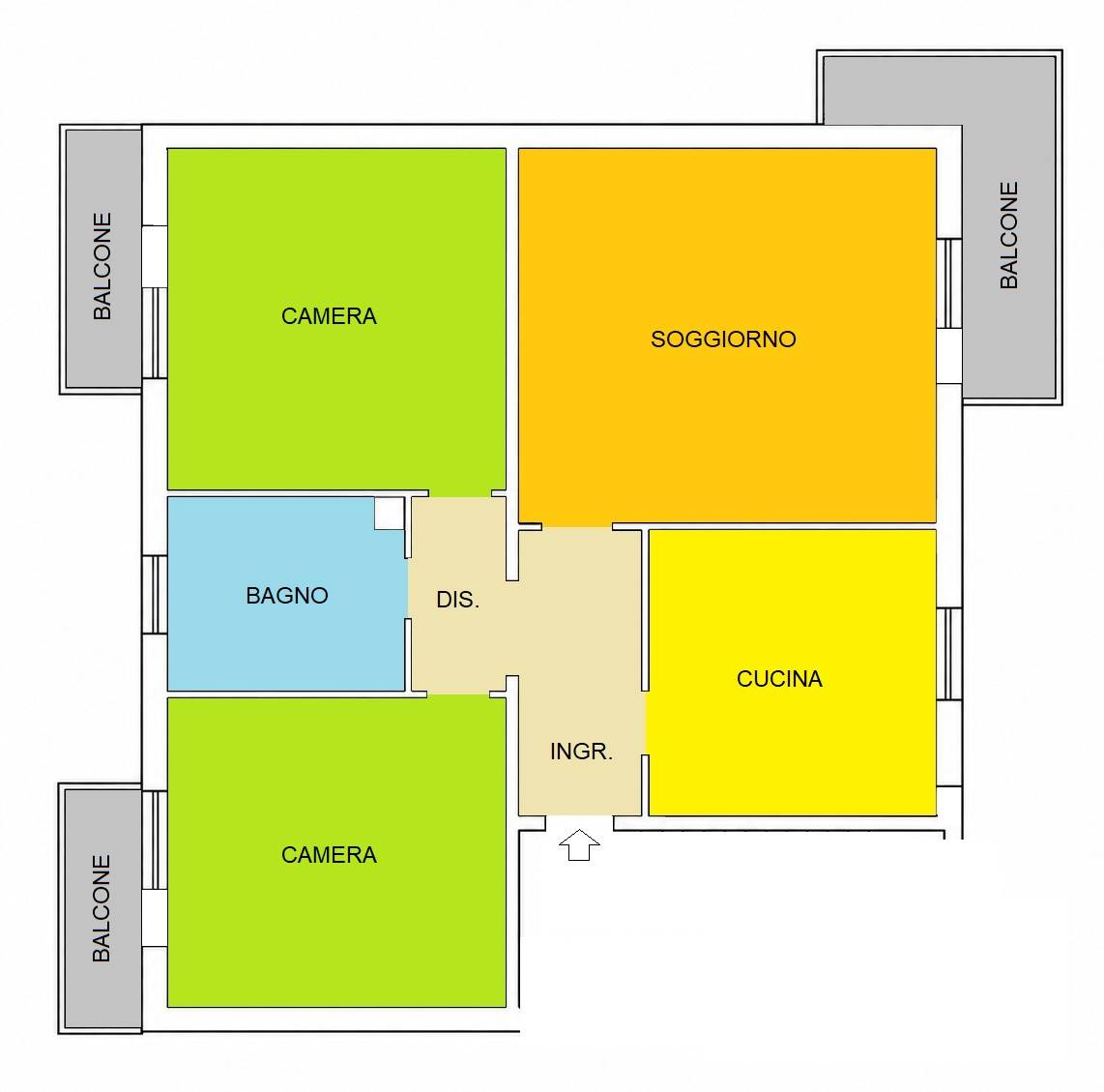 Appartamento in vendita a Piacenza, Zona stadio