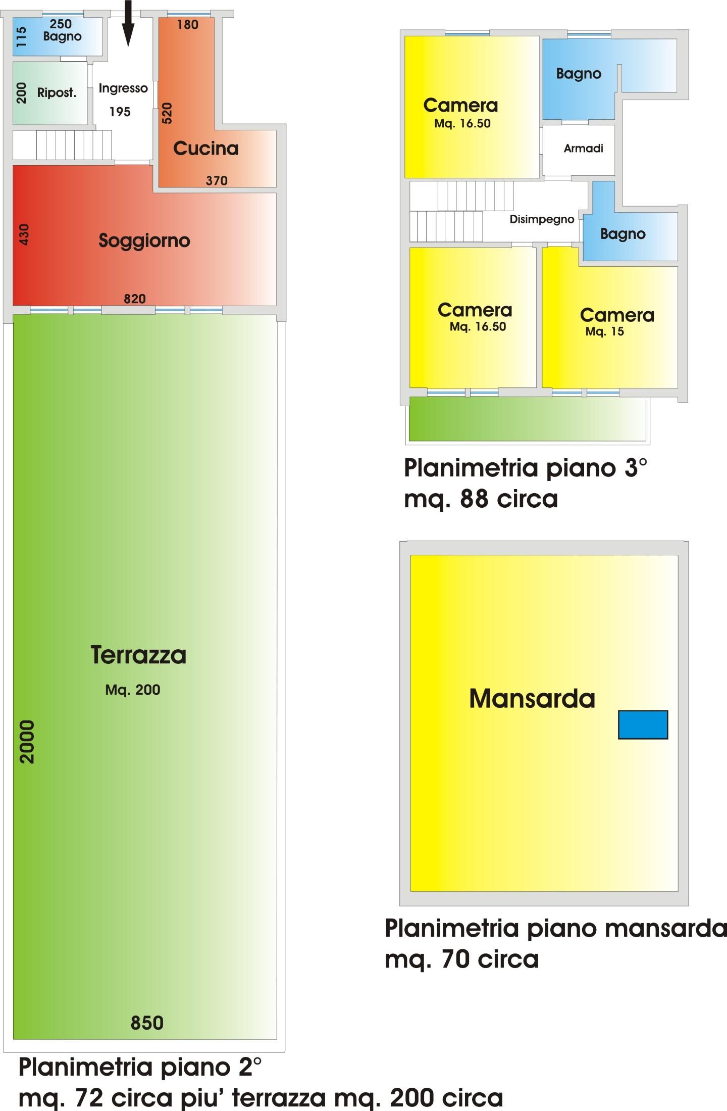 Appartamento con terrazzi, Viareggio don bosco