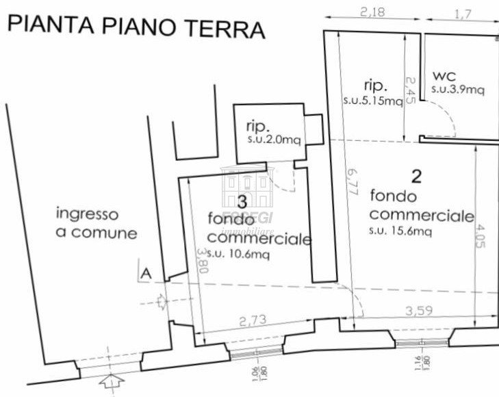 Locale commerciale ristrutturata in via dei diversi, Lucca