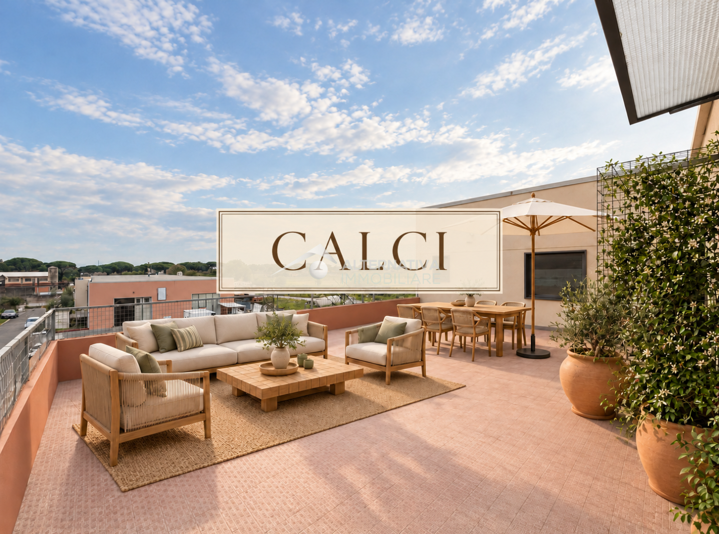 Trilocale con terrazzi a Calci