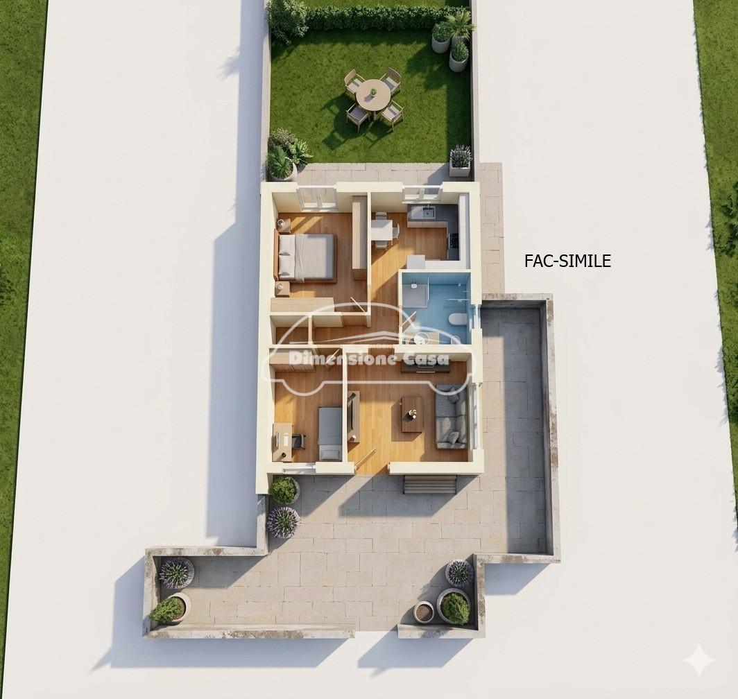 Quadrilocale con giardino, Lucca arancio