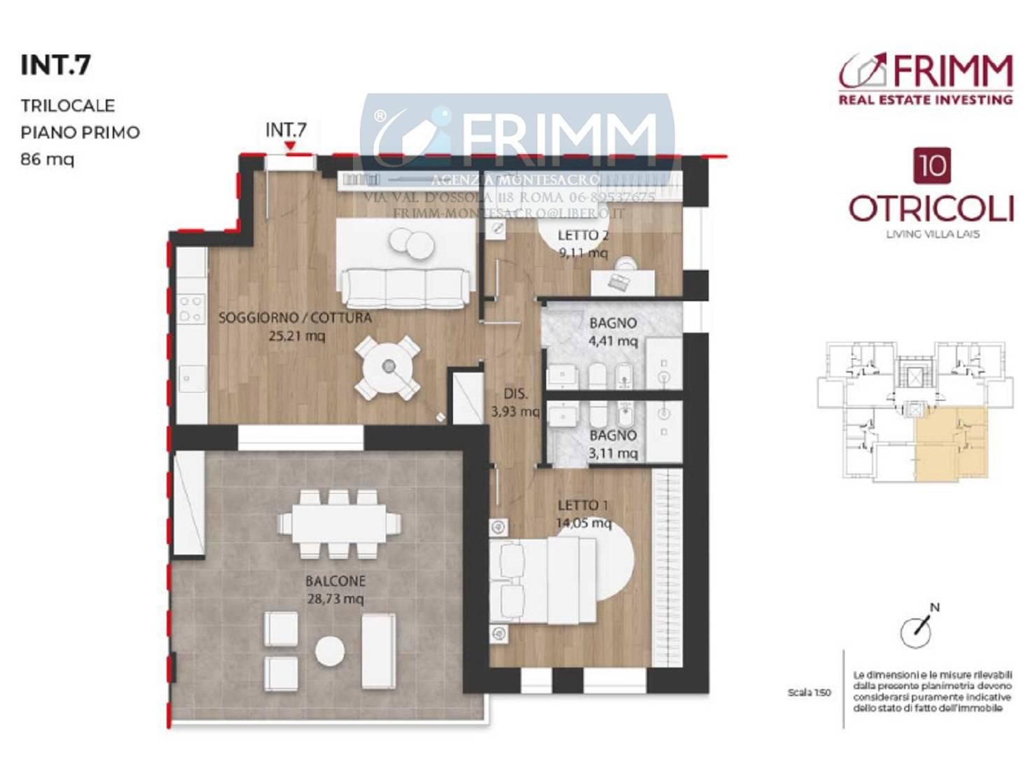 Trilocale nuovo a Roma