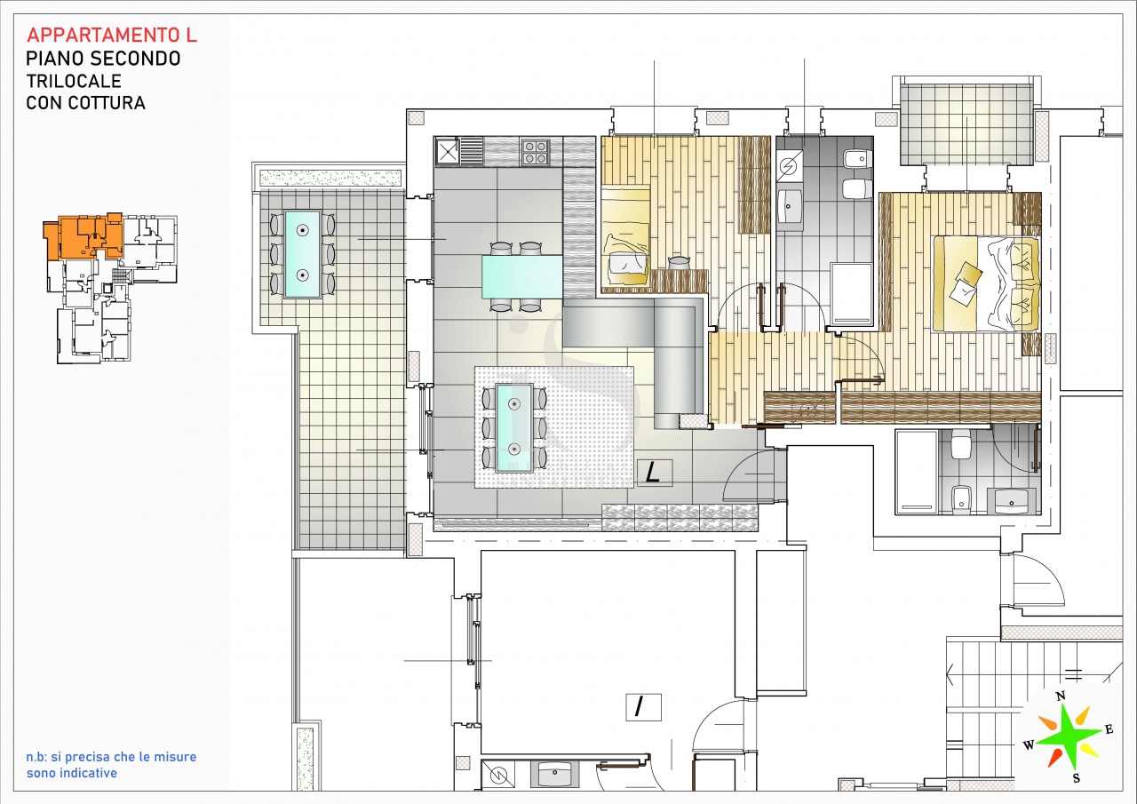 Trilocale con terrazzo in via pio x, Concorezzo