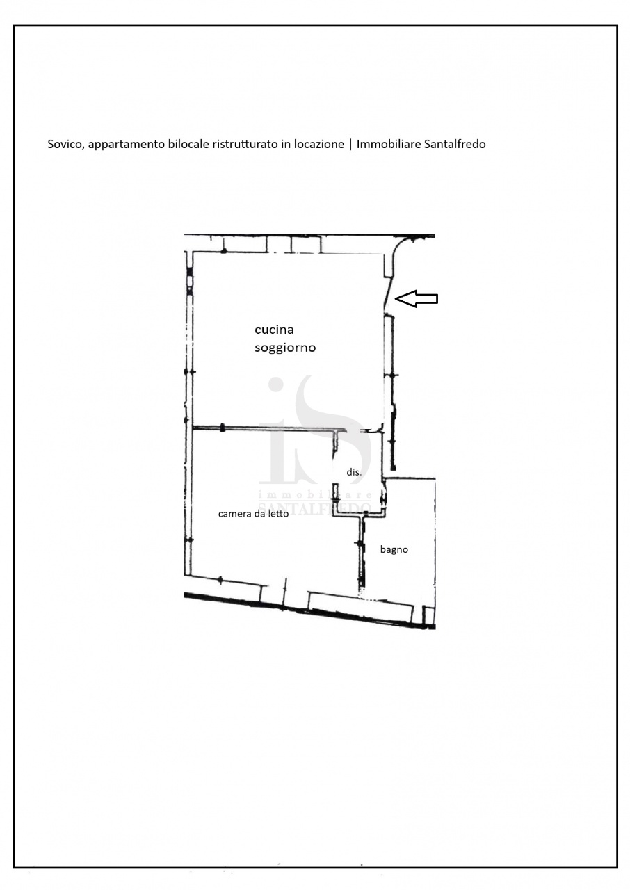 Bilocale arredato in affitto in piazza garibaldi, Sovico