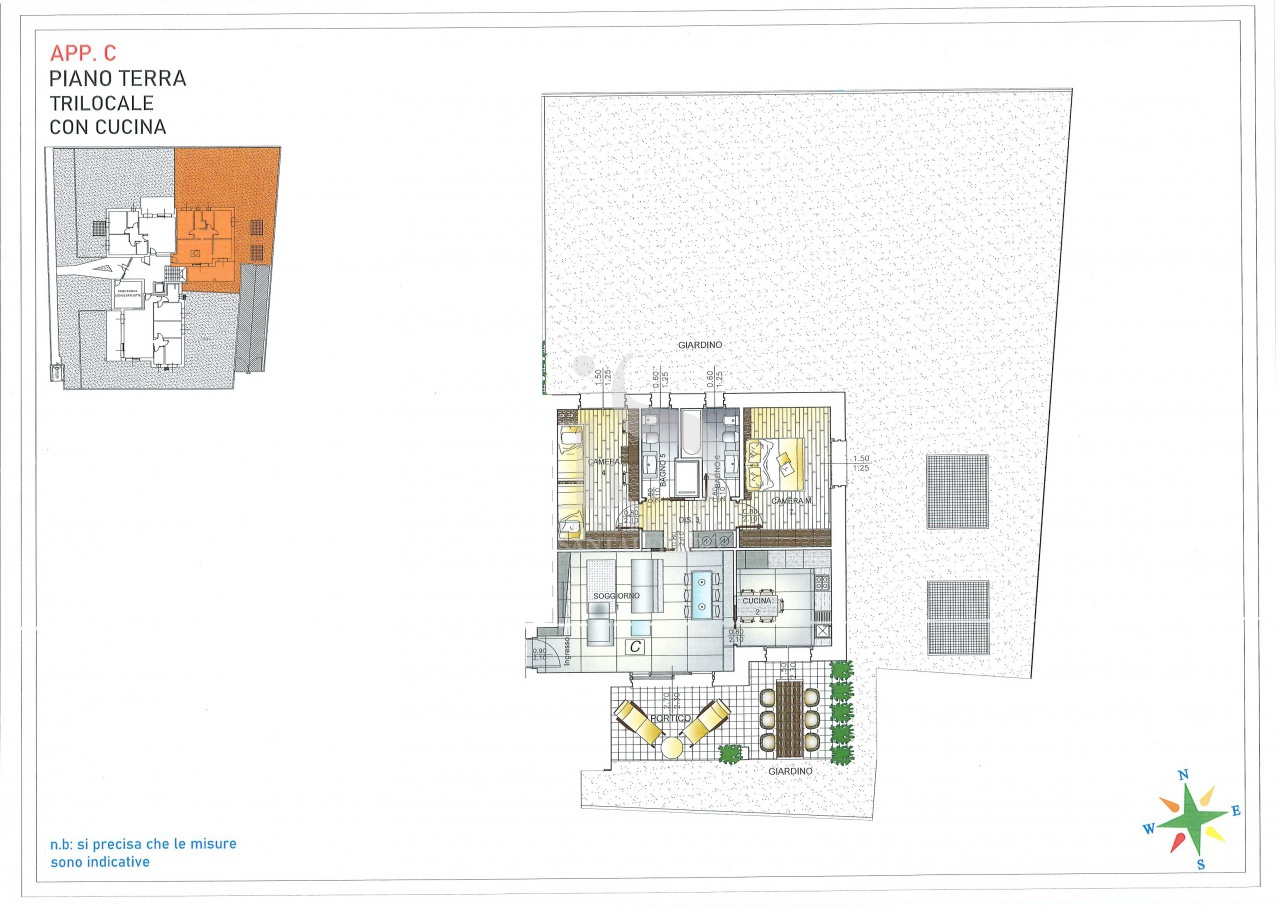 Trilocale con giardino in via pio x, Concorezzo