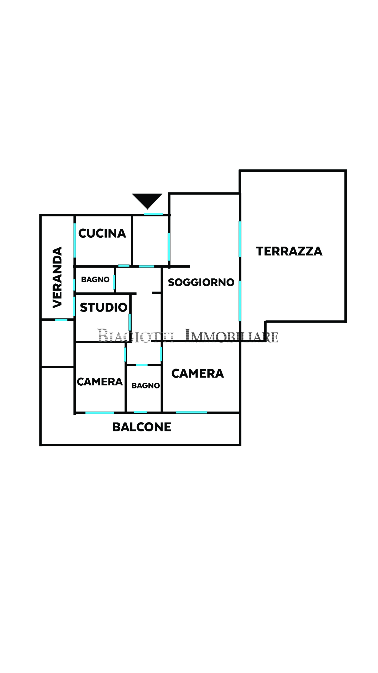 Appartamento con terrazzo, Livorno calzabigi