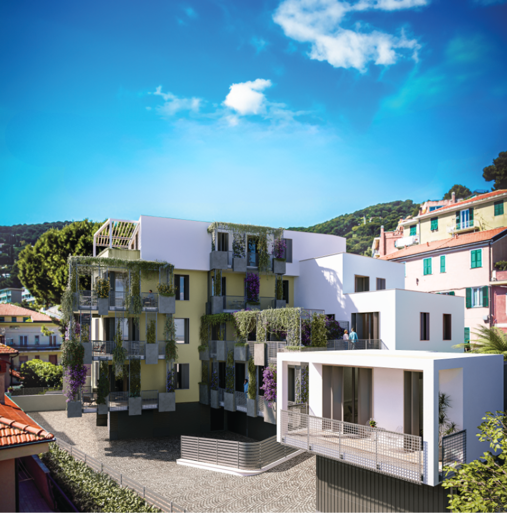 Trilocale con giardino a Laigueglia