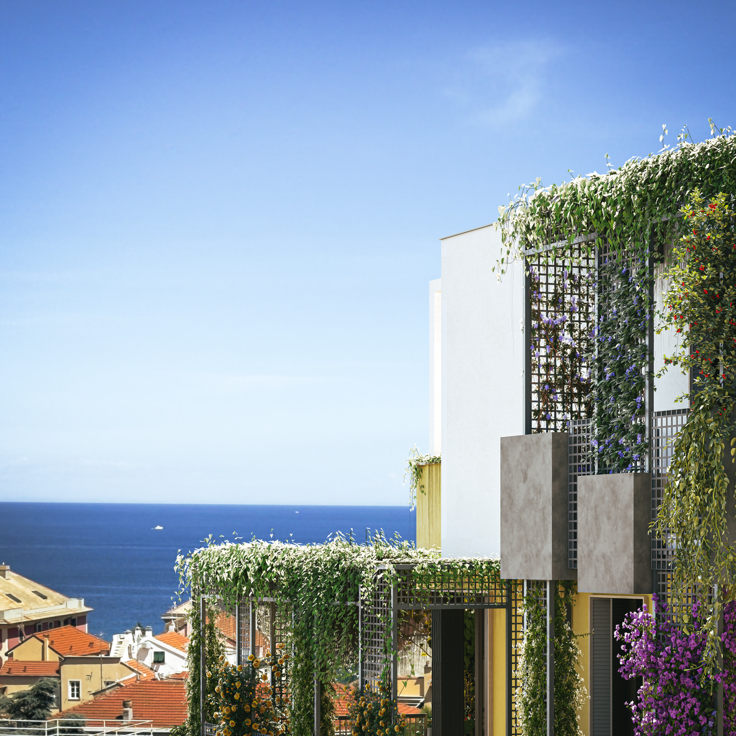 Attico con giardino a Laigueglia