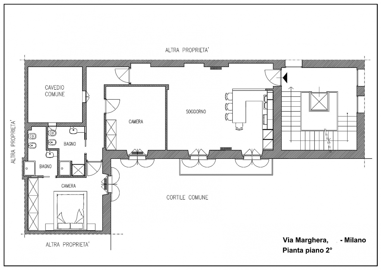 Trilocale ristrutturato in via marghera, Milano