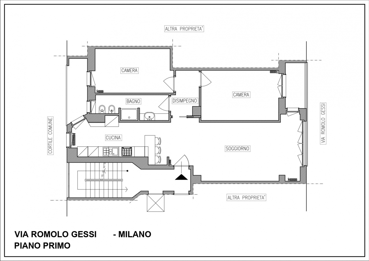 Trilocale ristrutturato in via romolo gessi, Milano
