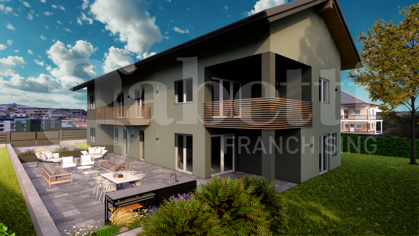 Quadrilocale con giardino a Pinerolo