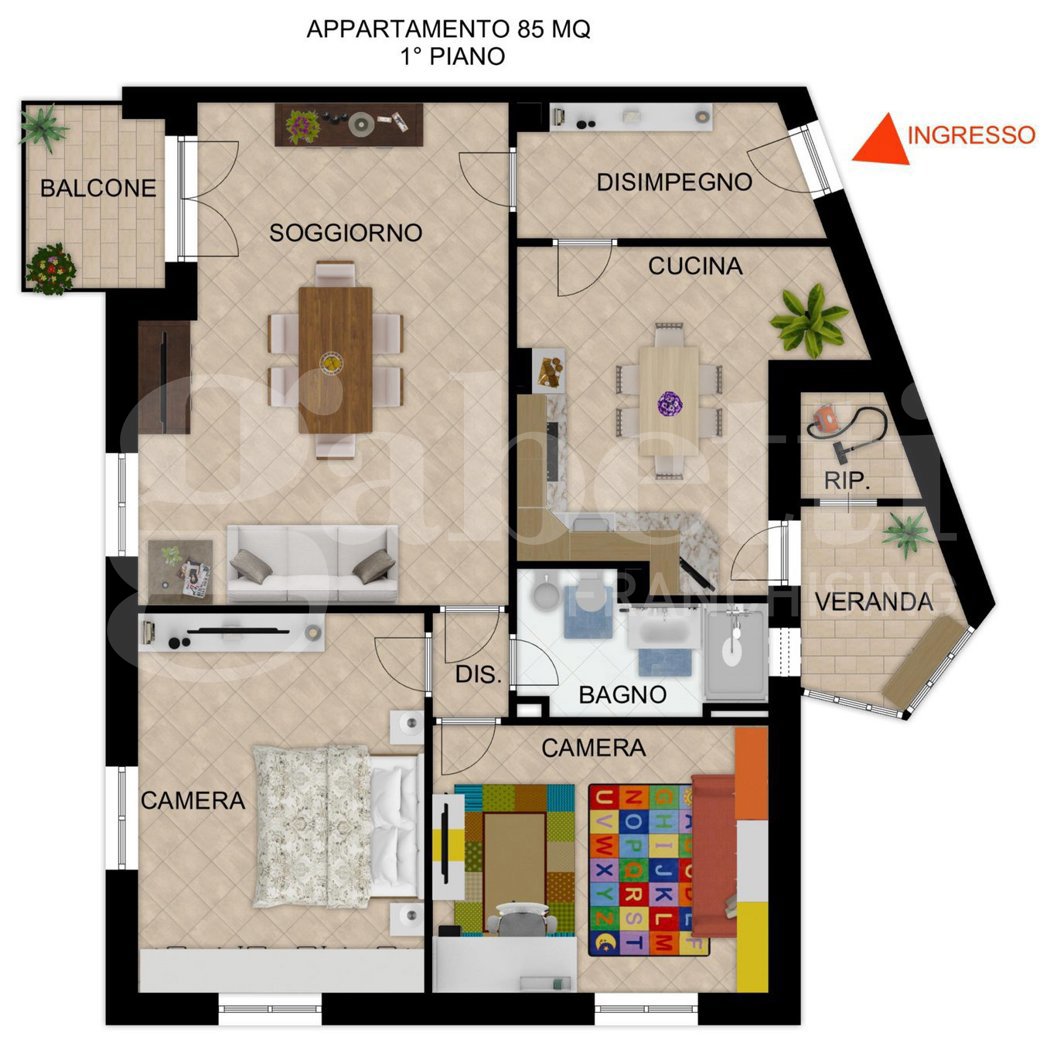 Quadrilocale ristrutturato a Pinerolo