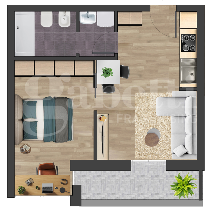 Bilocale ristrutturato a Bologna