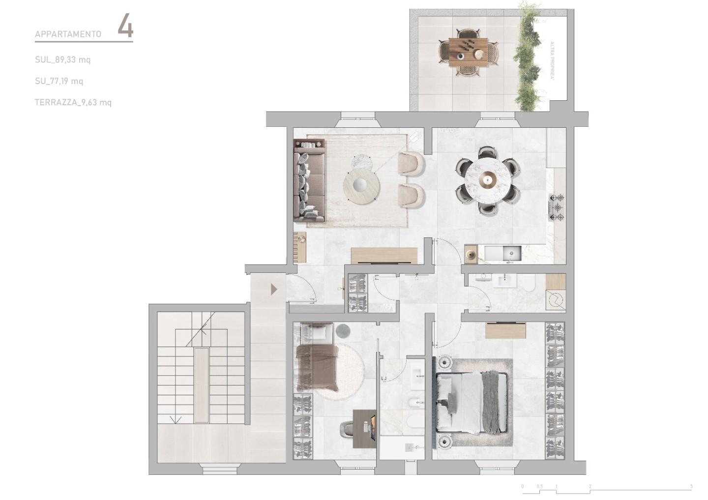 Quadrilocale con terrazzo a Poggibonsi