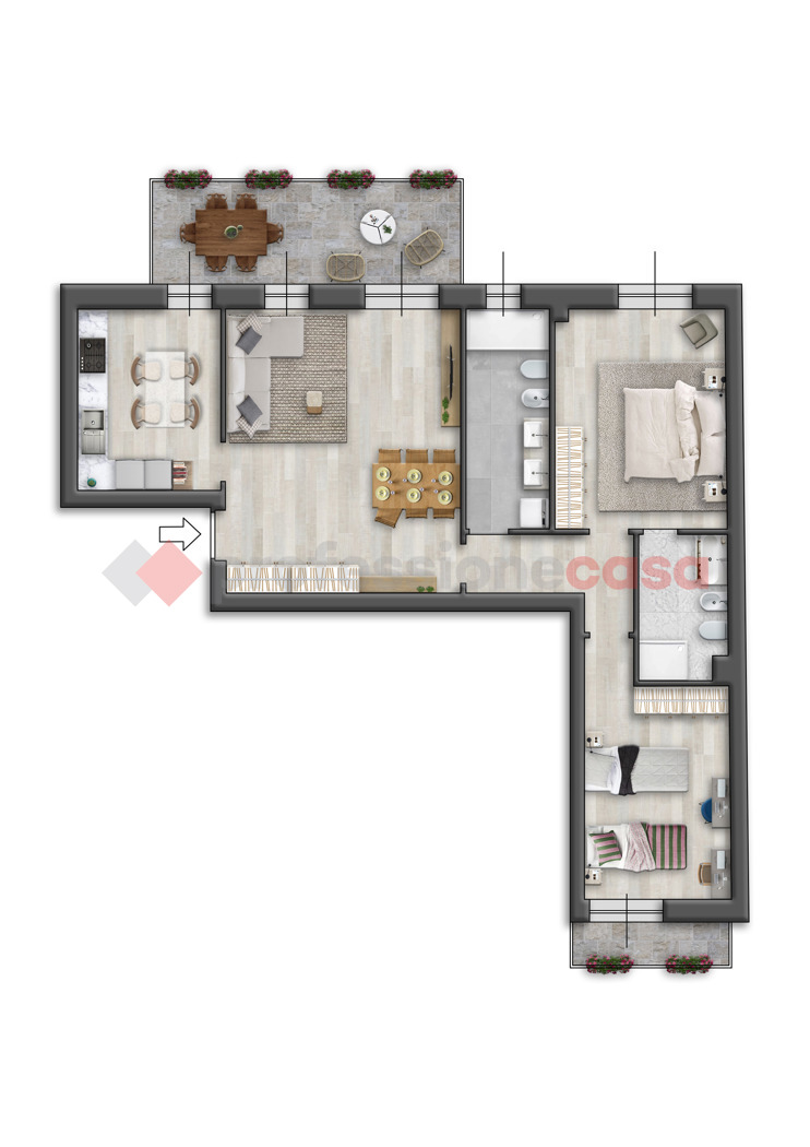 Trilocale nuovo a Paderno Dugnano