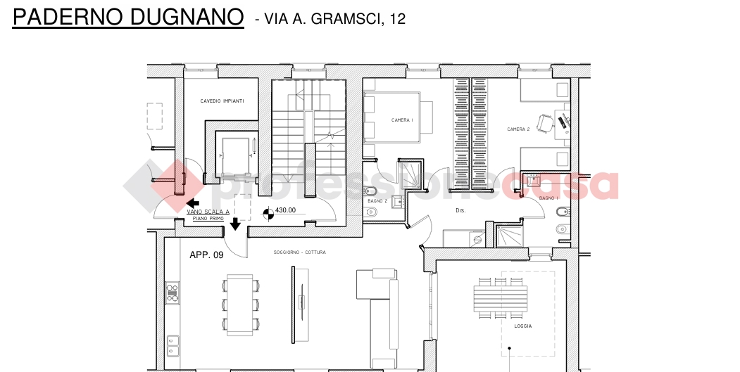 Trilocale classe A1 a Paderno Dugnano
