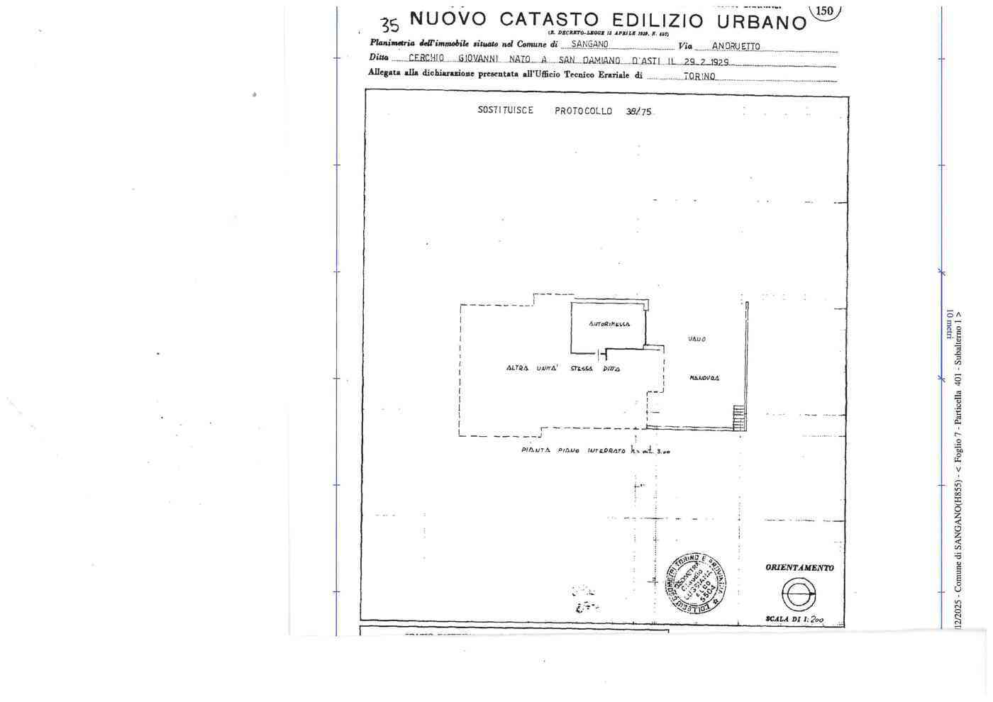Villa con giardino a Sangano