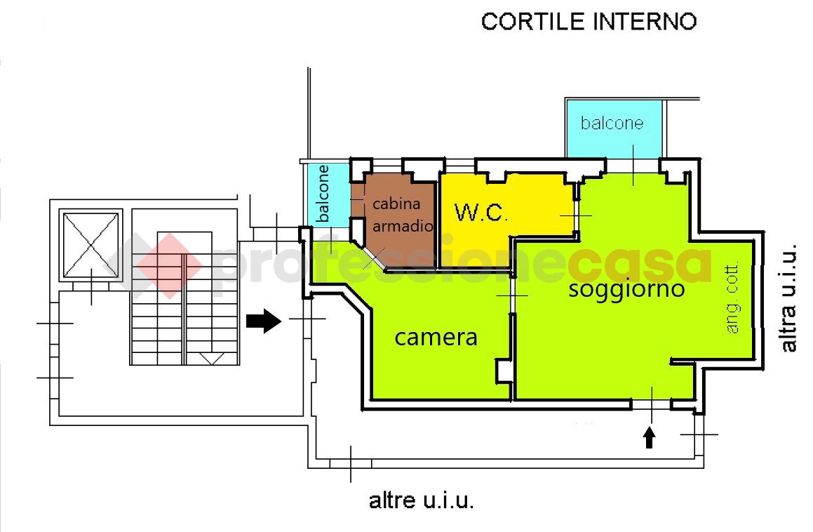 Trilocale arredato in affitto a Bari