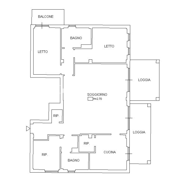 Quadrilocale con terrazzo a Pesaro