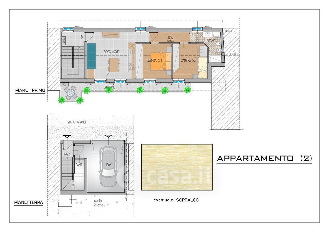 Trilocale classe A1 a Cabiate
