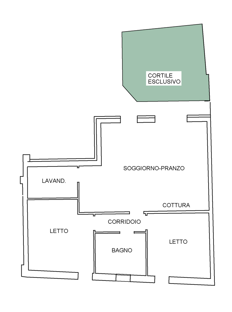 Quadrilocale con giardino a Rovigo