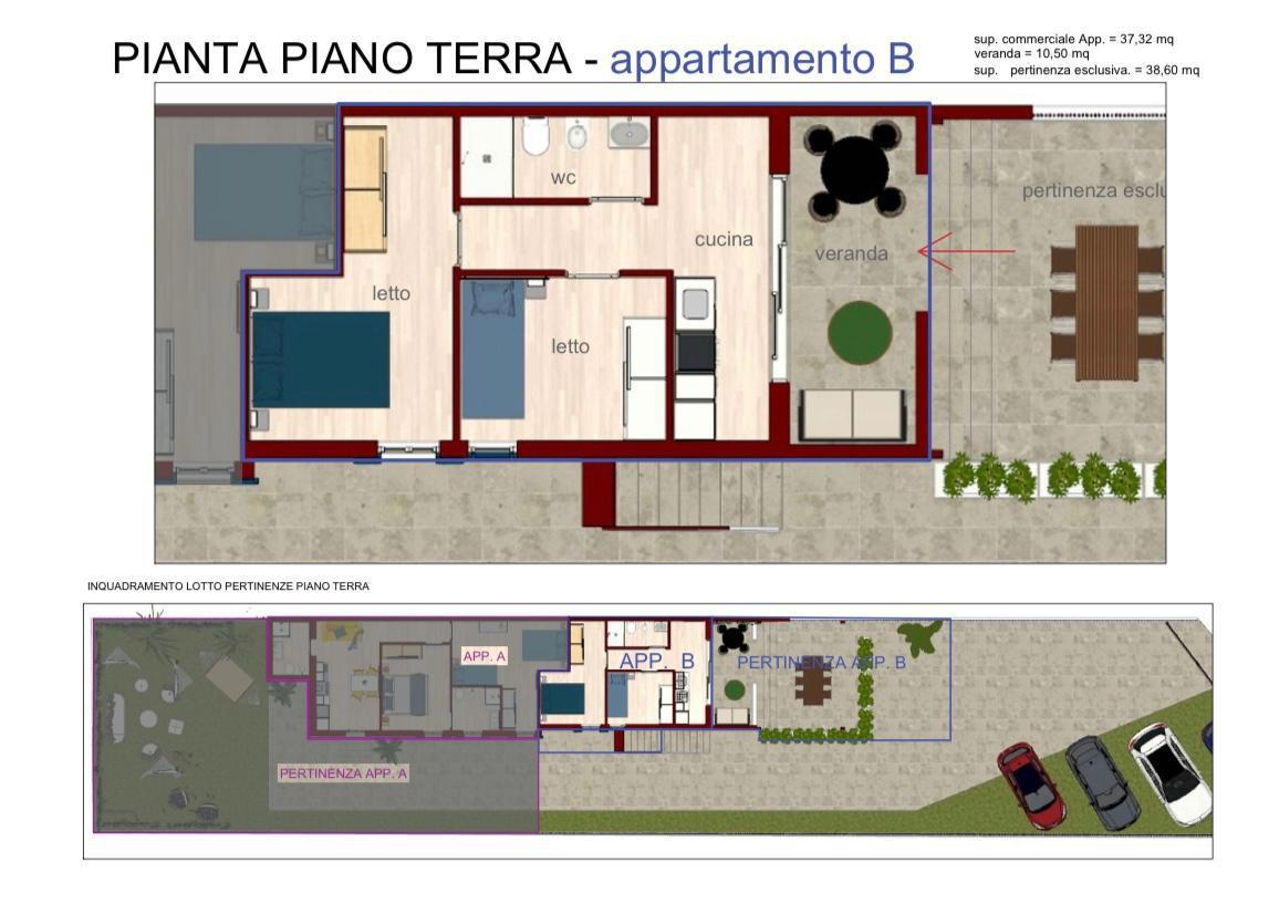 Trilocale con giardino a Pulsano