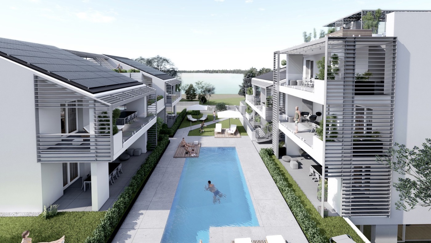Trilocale con giardino a Peschiera del Garda