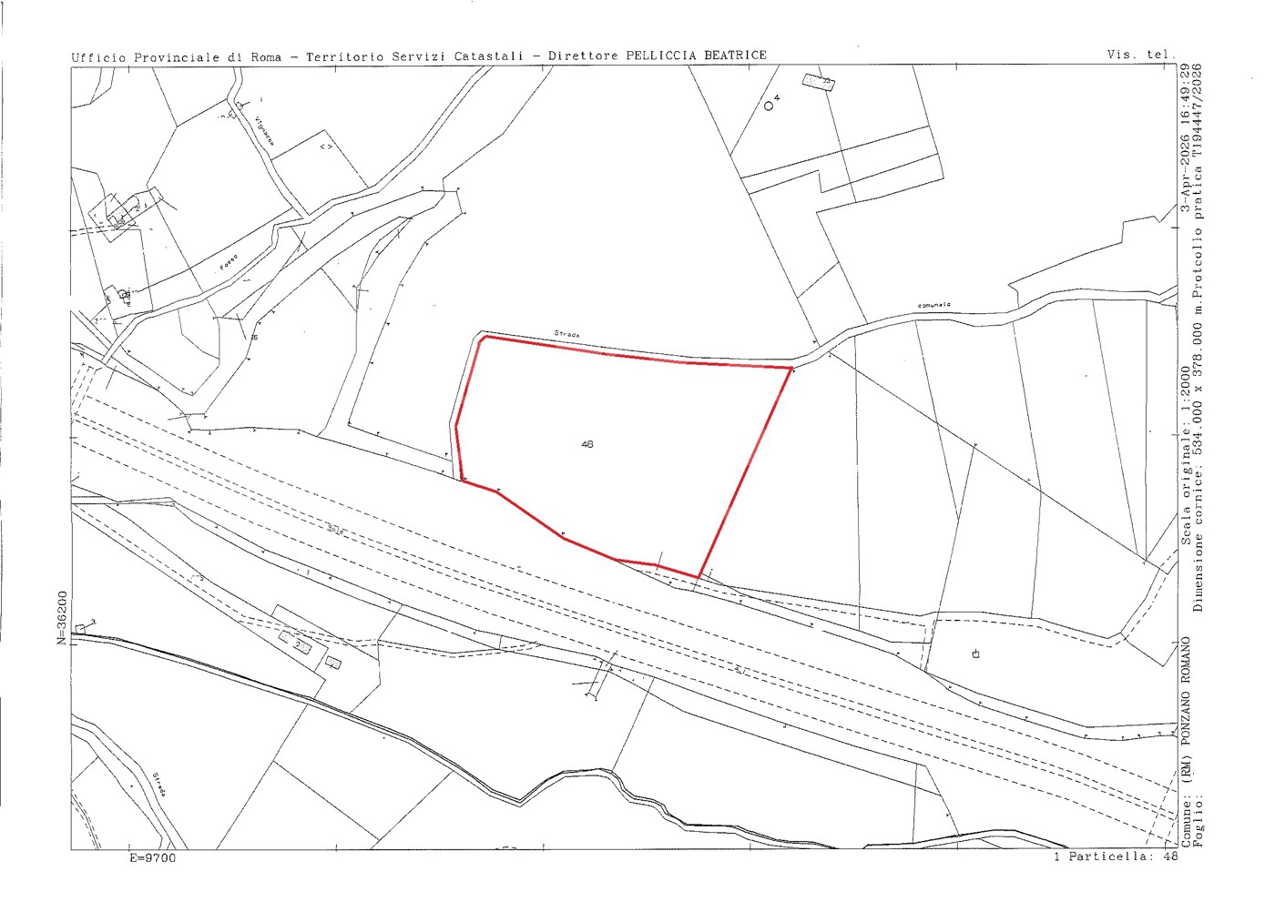 Terreno Agricolo in vendita a Ponzano Romano