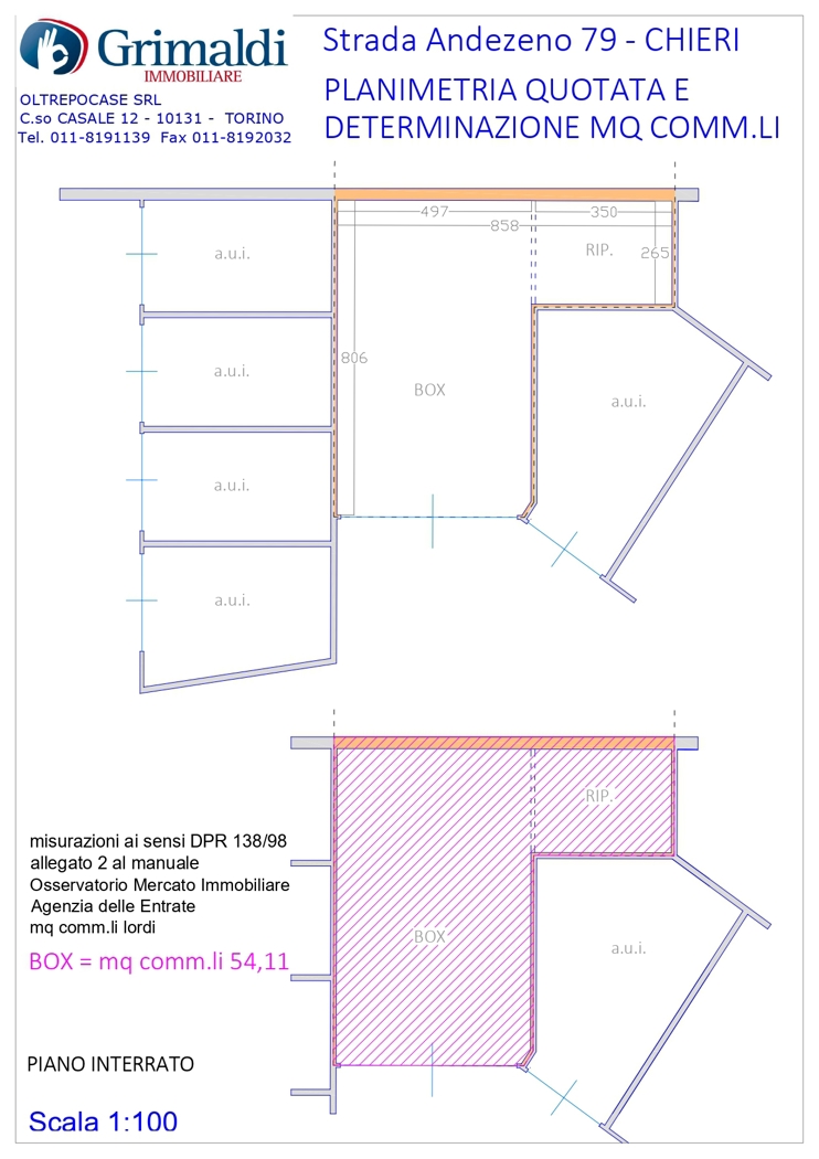 Box/Garage 50mq in vendita a Chieri