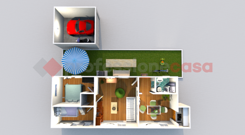 Trilocale con giardino a San Vittore Olona