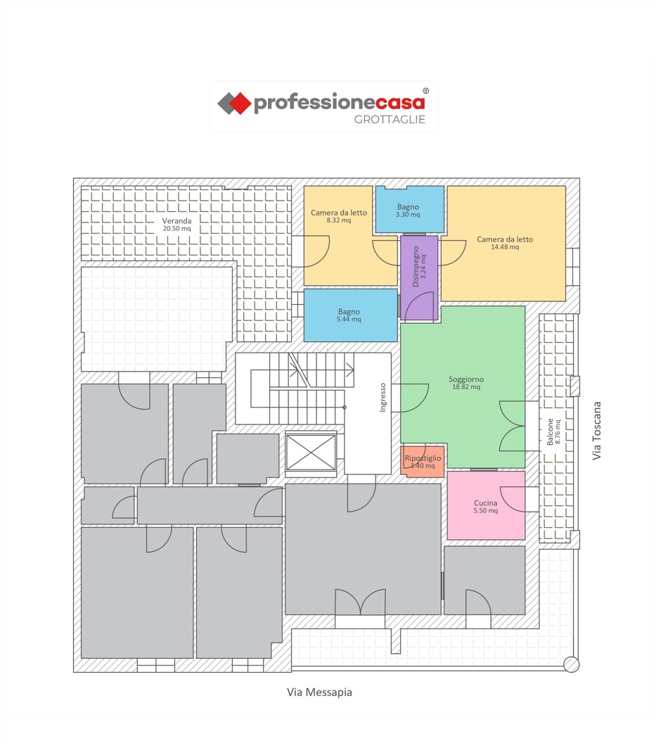 Trilocale con giardino a Grottaglie