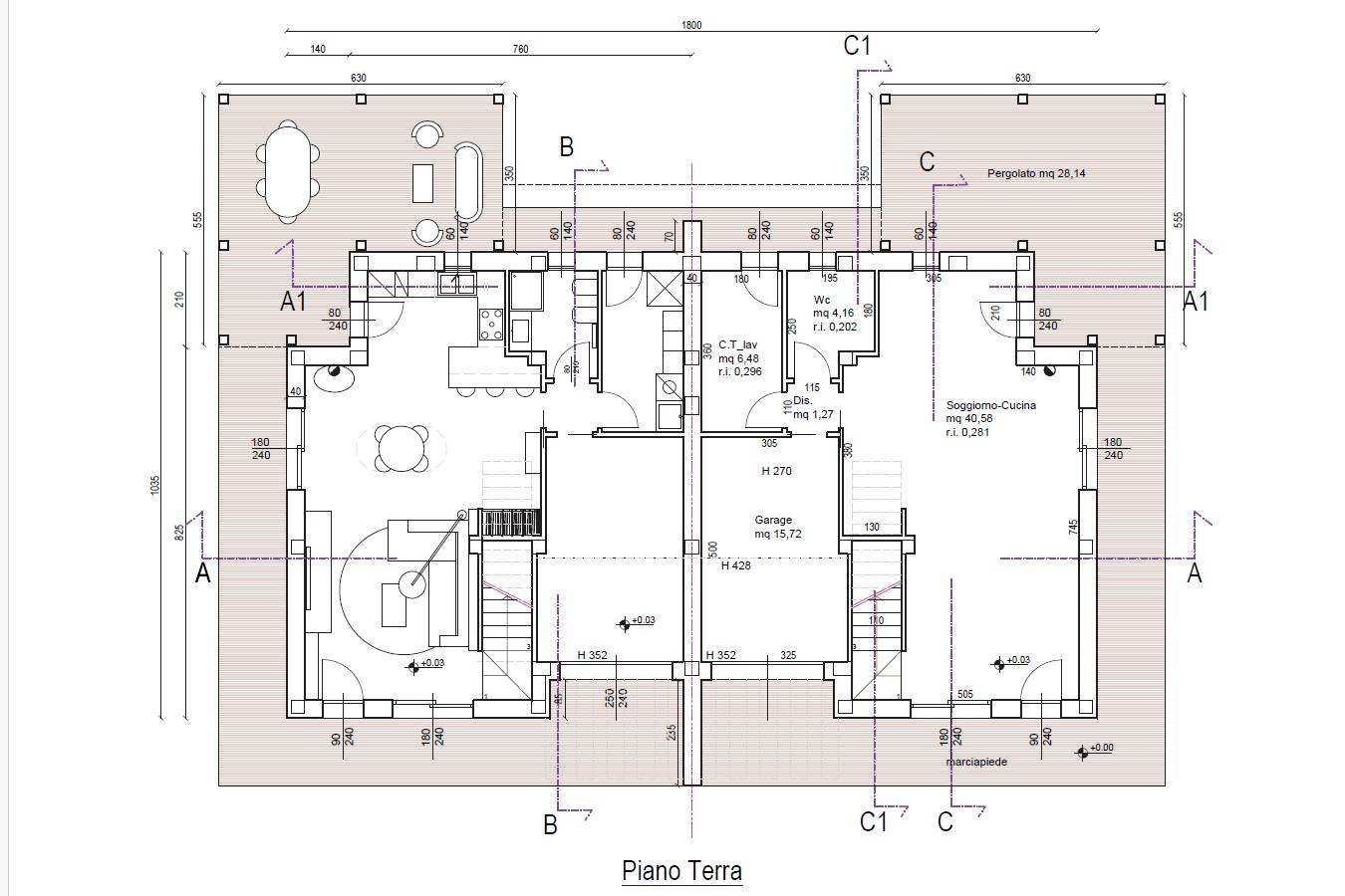 Villetta bifamiliare in vendita a Cesena, Borgo di Ronta