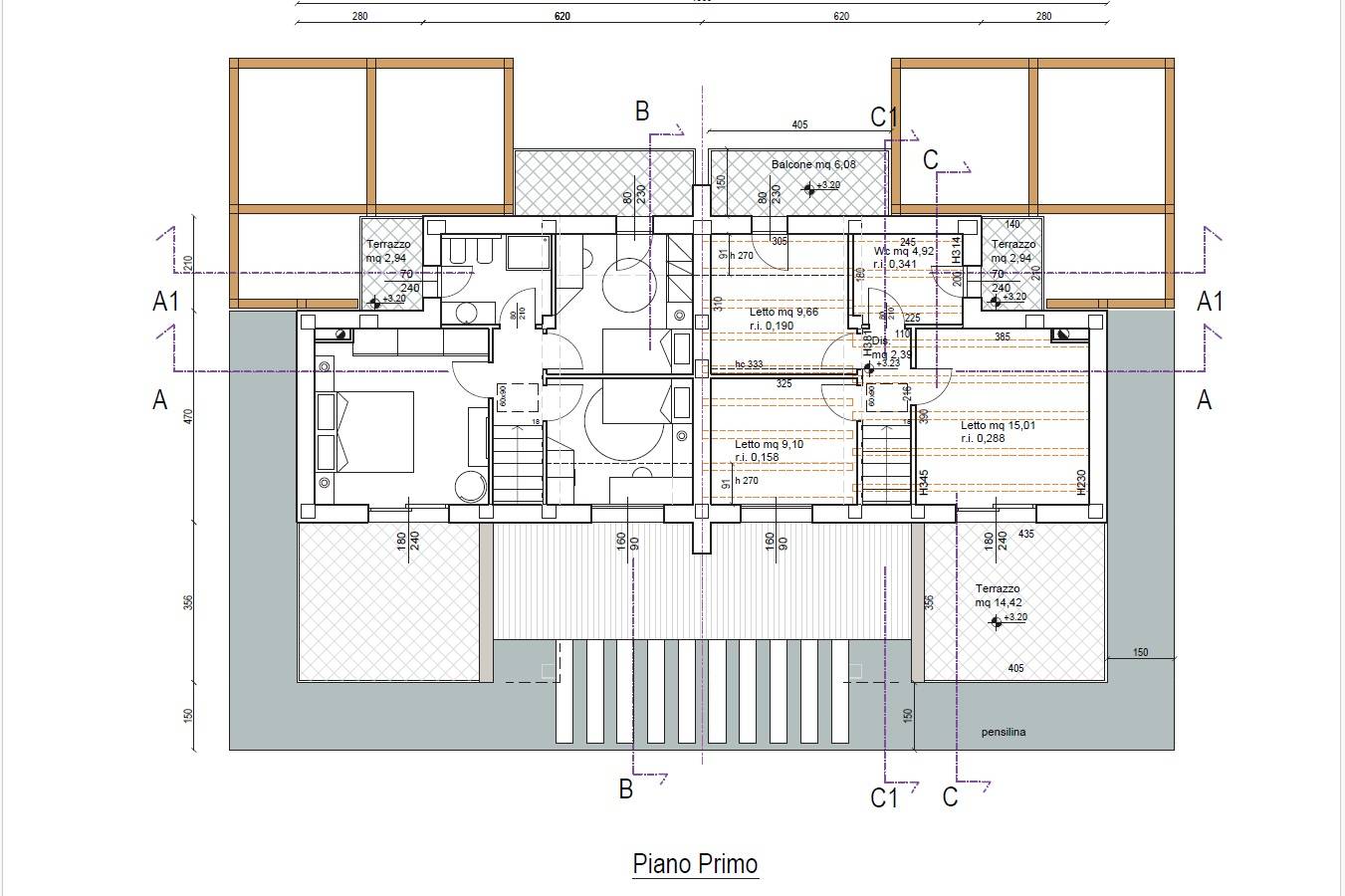 Villetta bifamiliare in vendita a Cesena, Borgo di Ronta