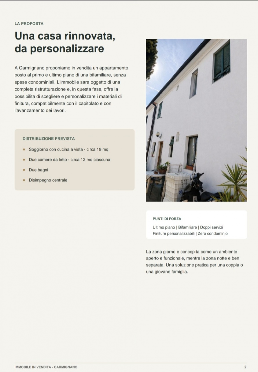 Trilocale nuovo a Carmignano