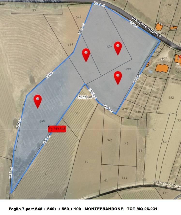 Terreno agricolo in vendita a Monteprandone, COLLINARE