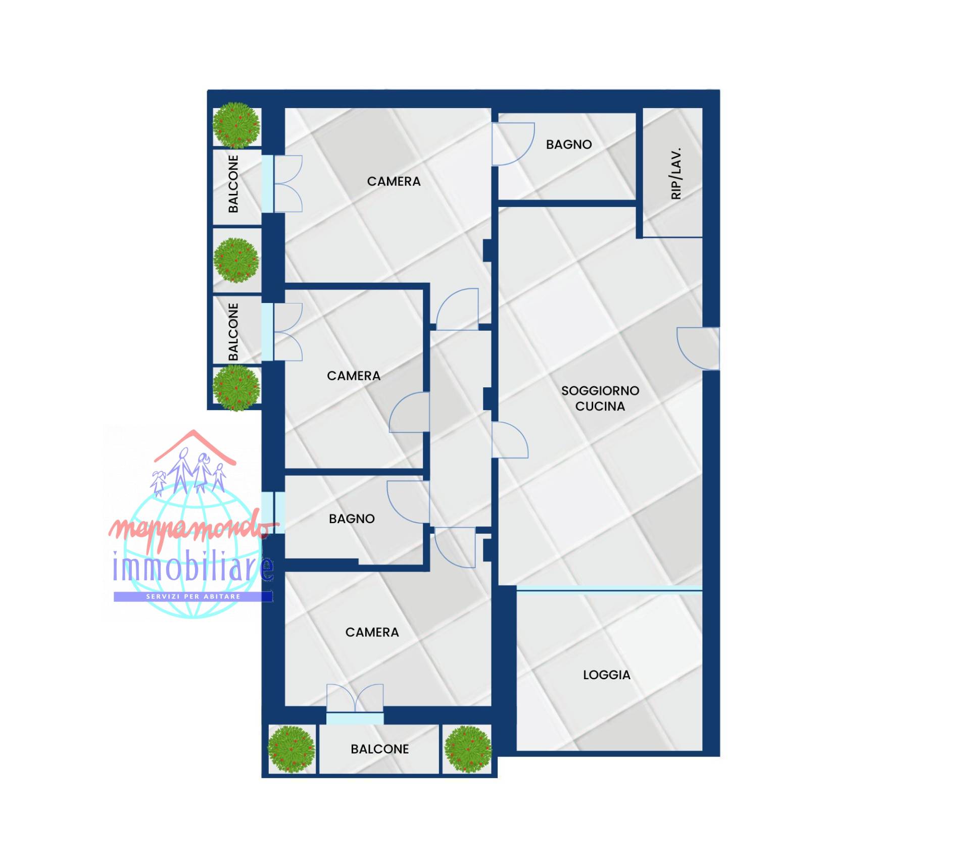 Appartamento in vendita a Calderara di Reno, Calderara di Reno