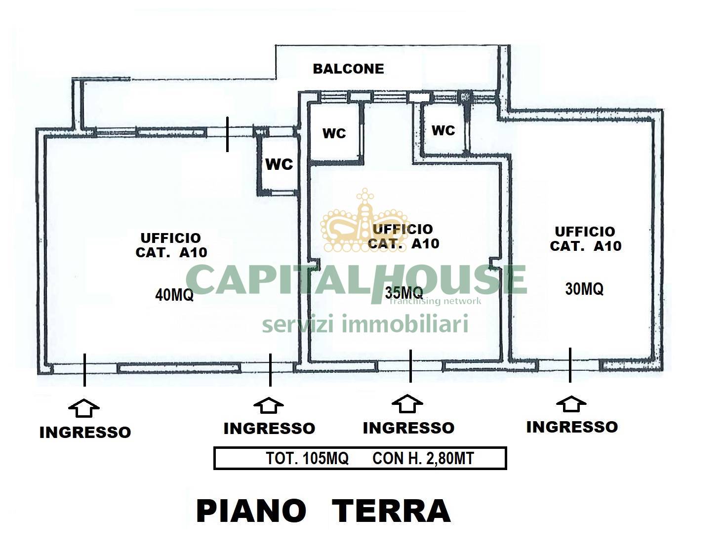 Ufficio in vendita a Capodrise