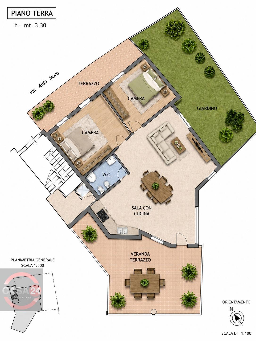 Appartamento con giardino in vendita a Priverno