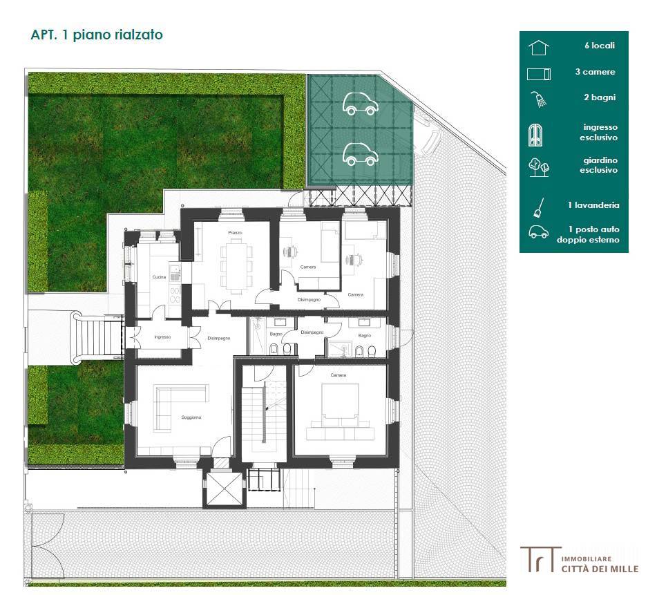 Quadrilocale in vendita a Bergamo, Borgo S. Caterina