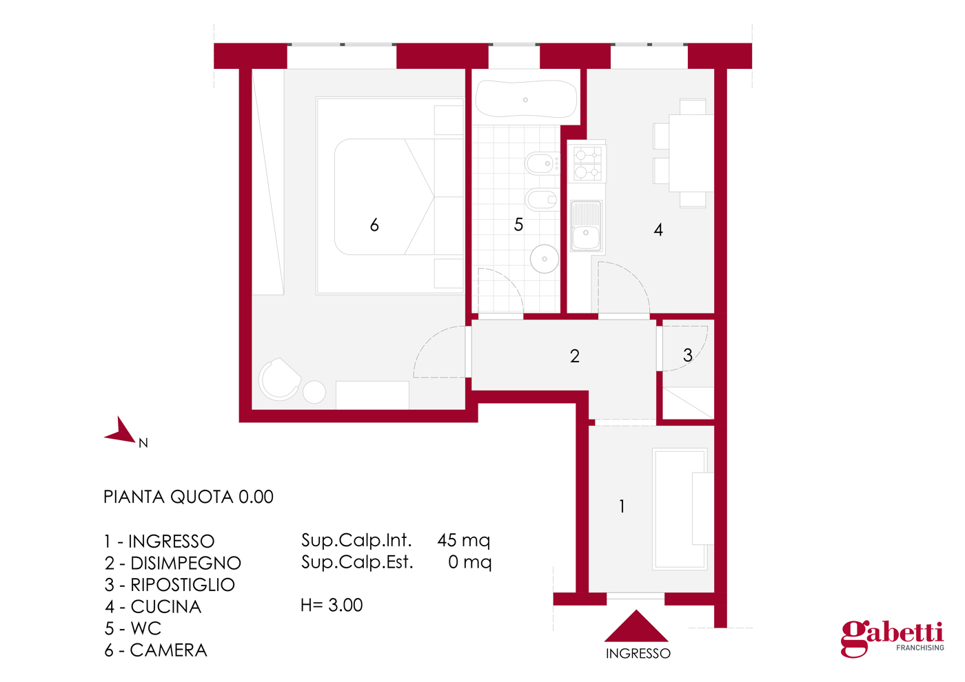 Bilocale arredato in affitto a Napoli