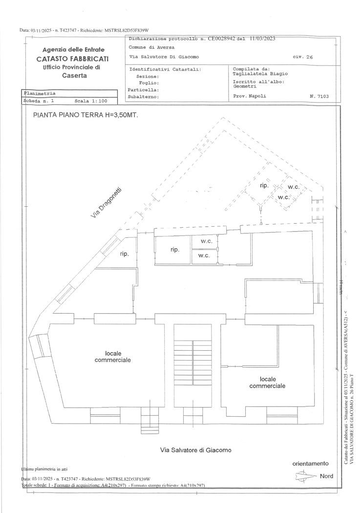 Negozio in affitto a Aversa