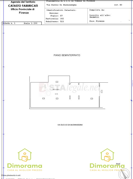Magazzino in vendita in via duccio di buoninsegna 80, Firenze