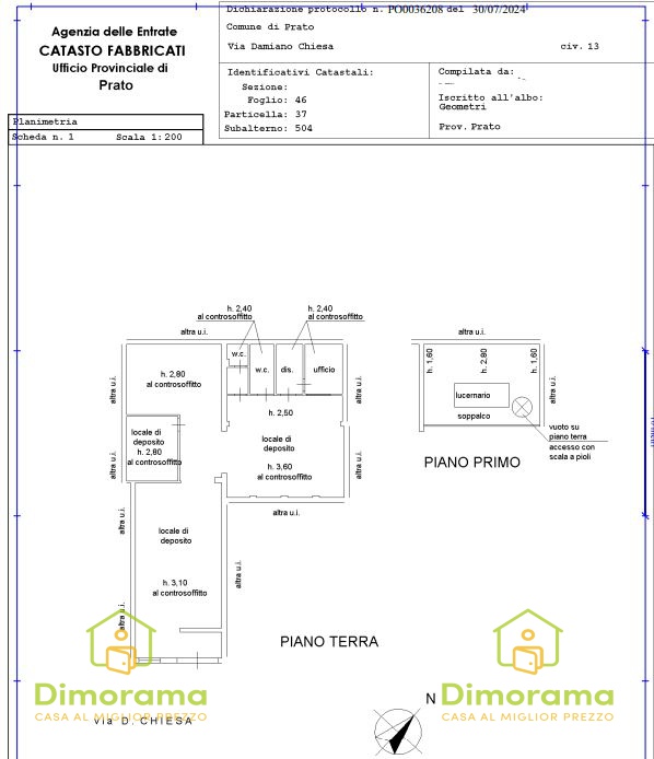 Magazzino in vendita in via damiano chiesa 13 59100 prato po italia, Prato