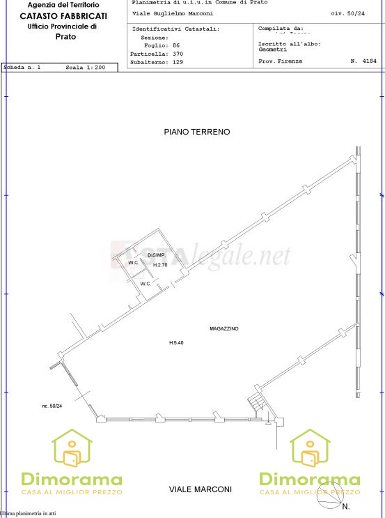 Laboratorio in vendita in viale guglielmo marconi n. 50/24, Prato