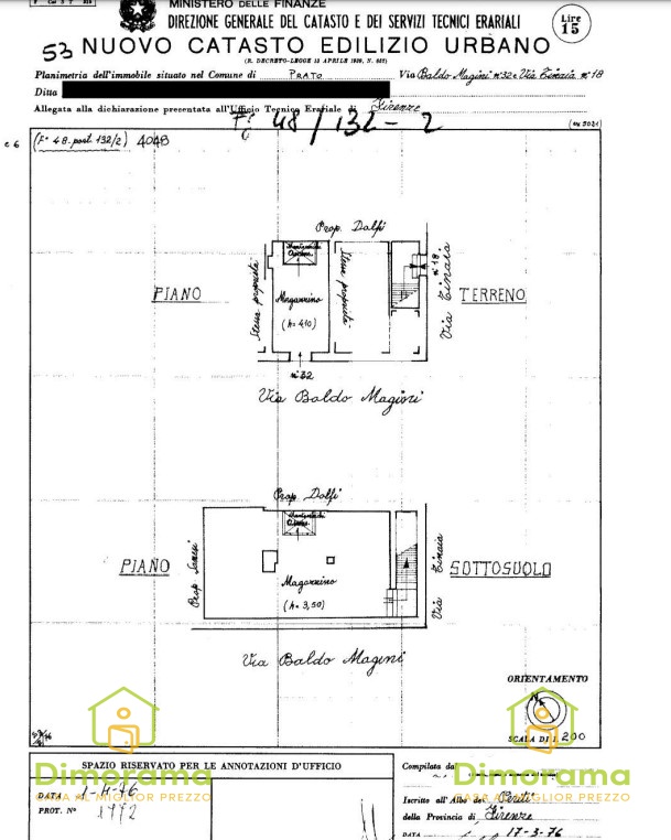 Magazzino in vendita in via baldo magini 32, Prato