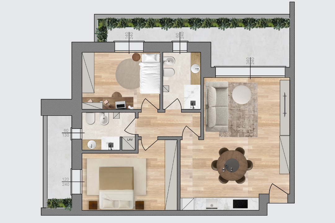 Trilocale nuovo a Inzago