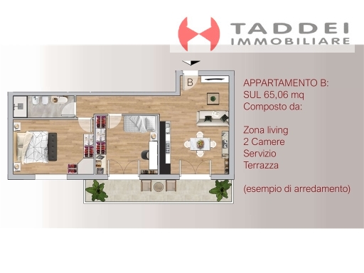 Trilocale con terrazzo, Firenze novoli