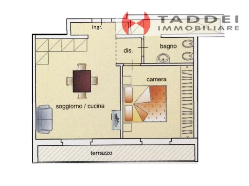 Bilocale con terrazzo, Scandicci vingone